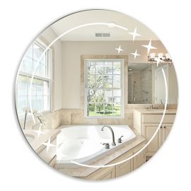 Зеркало с полировкой и пескоструйным рисунком BM-14