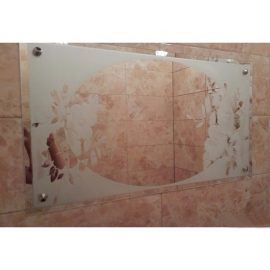 Зеркало с полировкой и пескоструйным рисунком BM-16