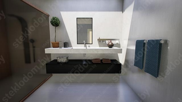 Стеклянная стена в ванной