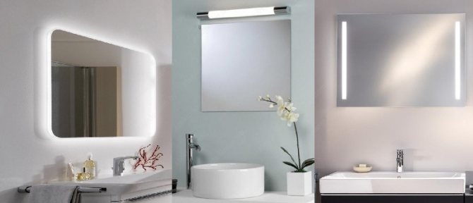 Классификация зеркал для ванной